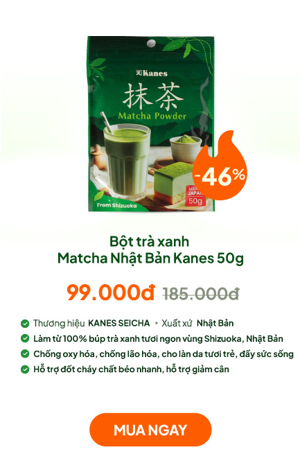 Bột trà xanh Matcha Nhật Bản Kanes Nhật Bản 50g